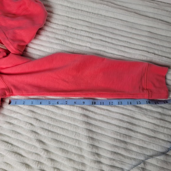 L.L.Bean Women’s Petite Small Hoodie Coral Pink Zip Up 100% Organic Cotton - Picture 8 of 10